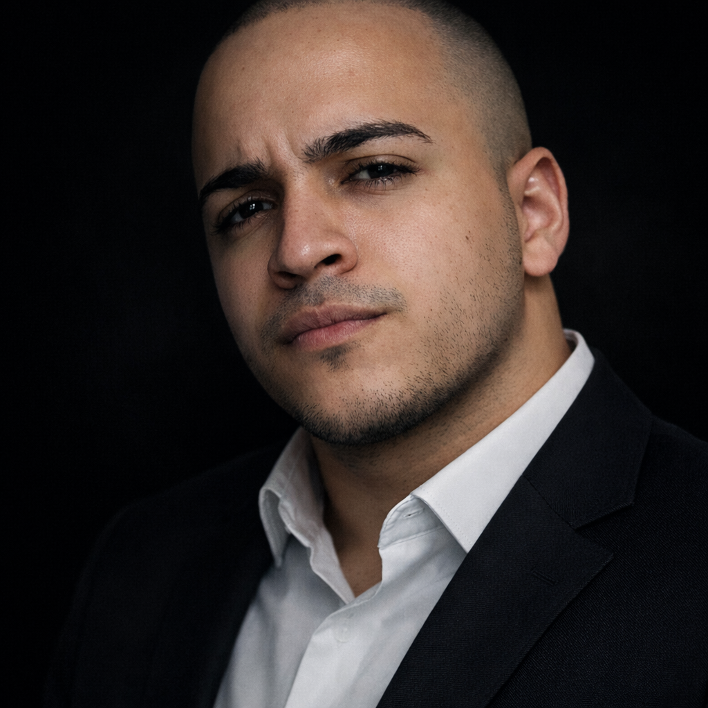 Retrato profissional do fundador da SantiagoCode